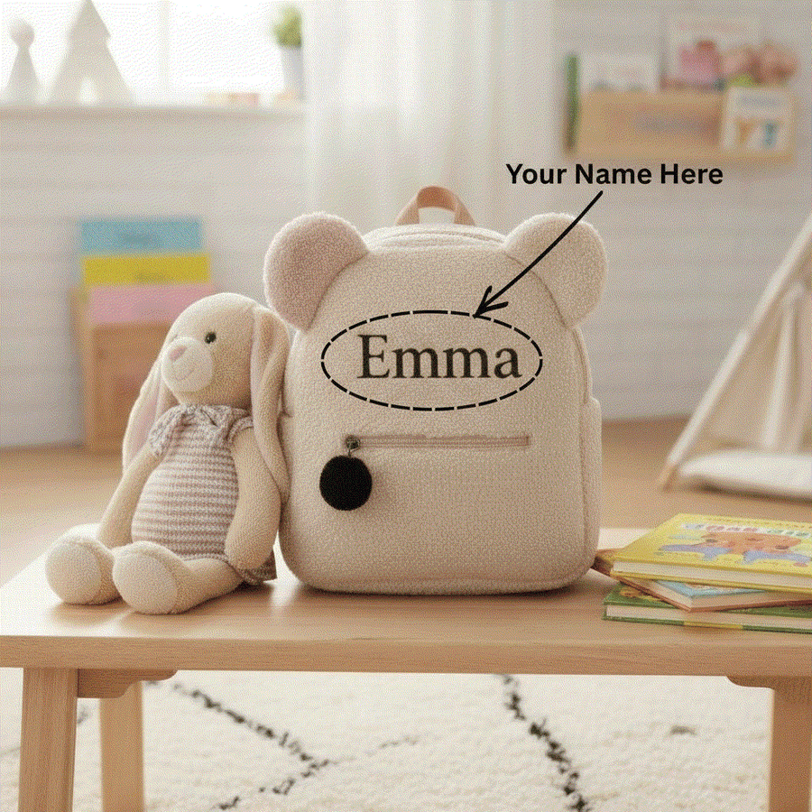 Custom Name Teddy Bear Backpack (view 8)
