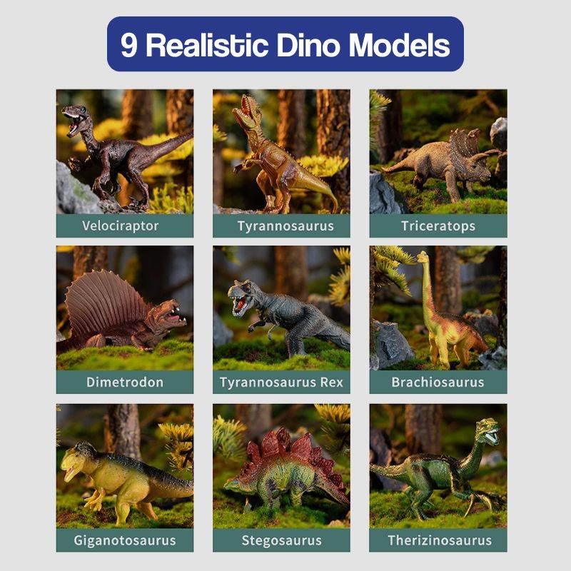 Educational Dinosaur Jungle World Toy Carpet Suitcase Set