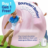Kids playing with large durable Giant Jelly Balloon Ball outdoors