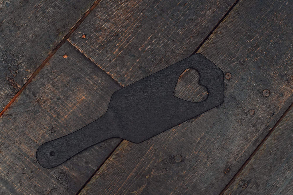Leather Spanking Paddle "Heart"