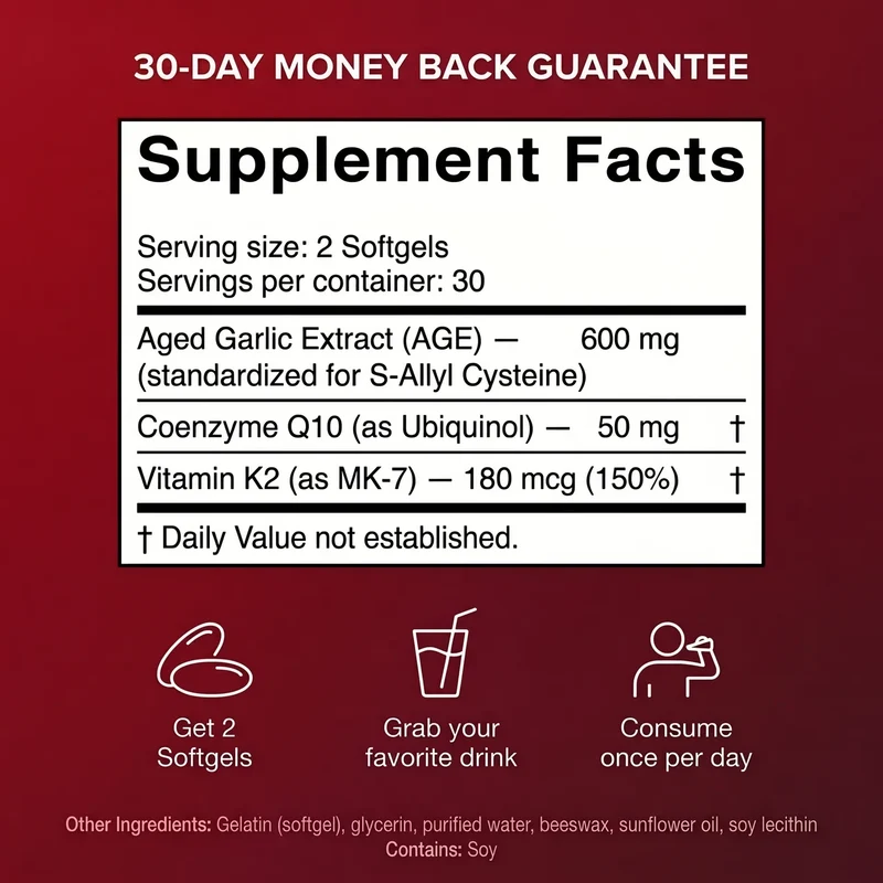 Aldera supplement facts panel showing per-serving amounts