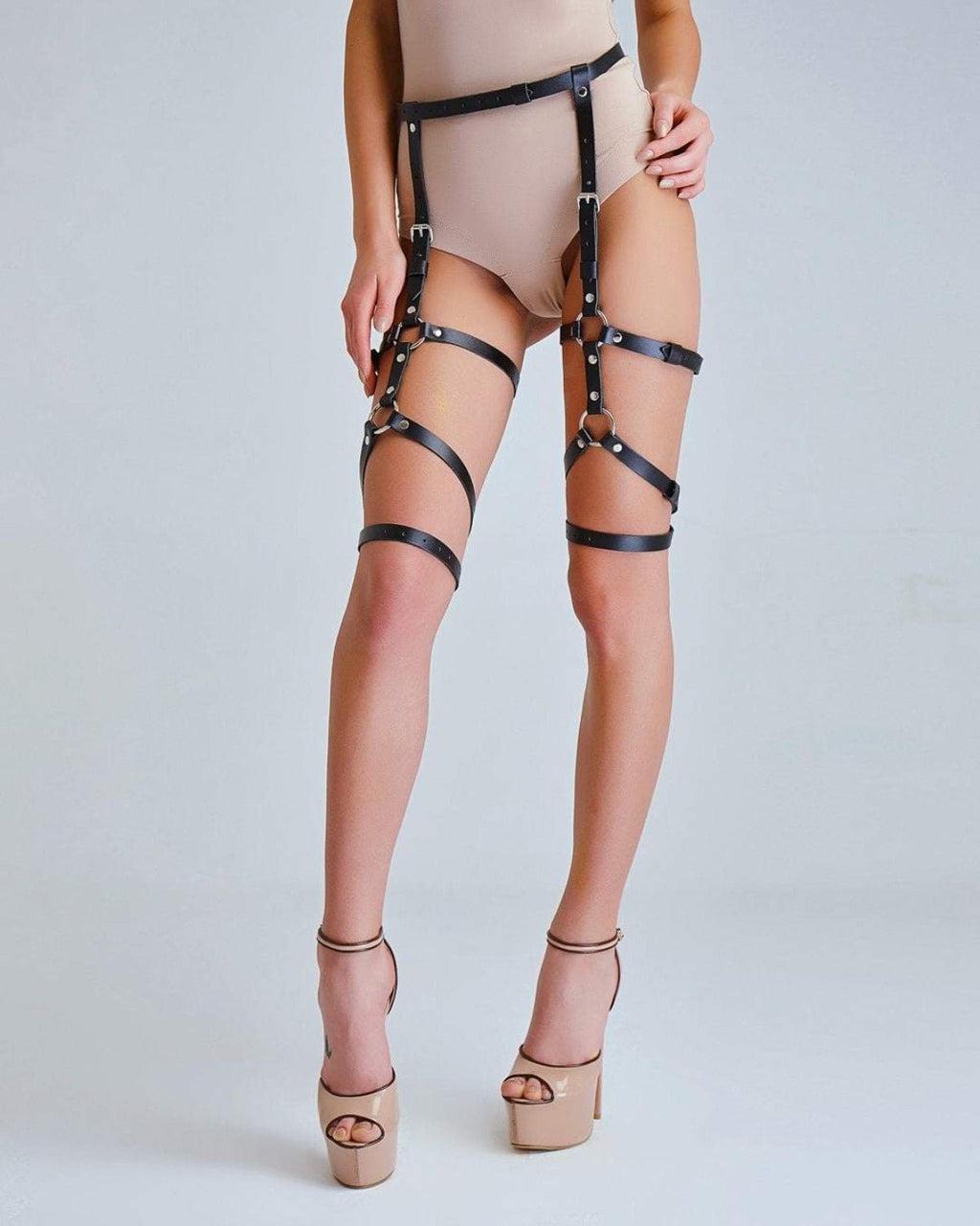 Leather Leg Garters Mora