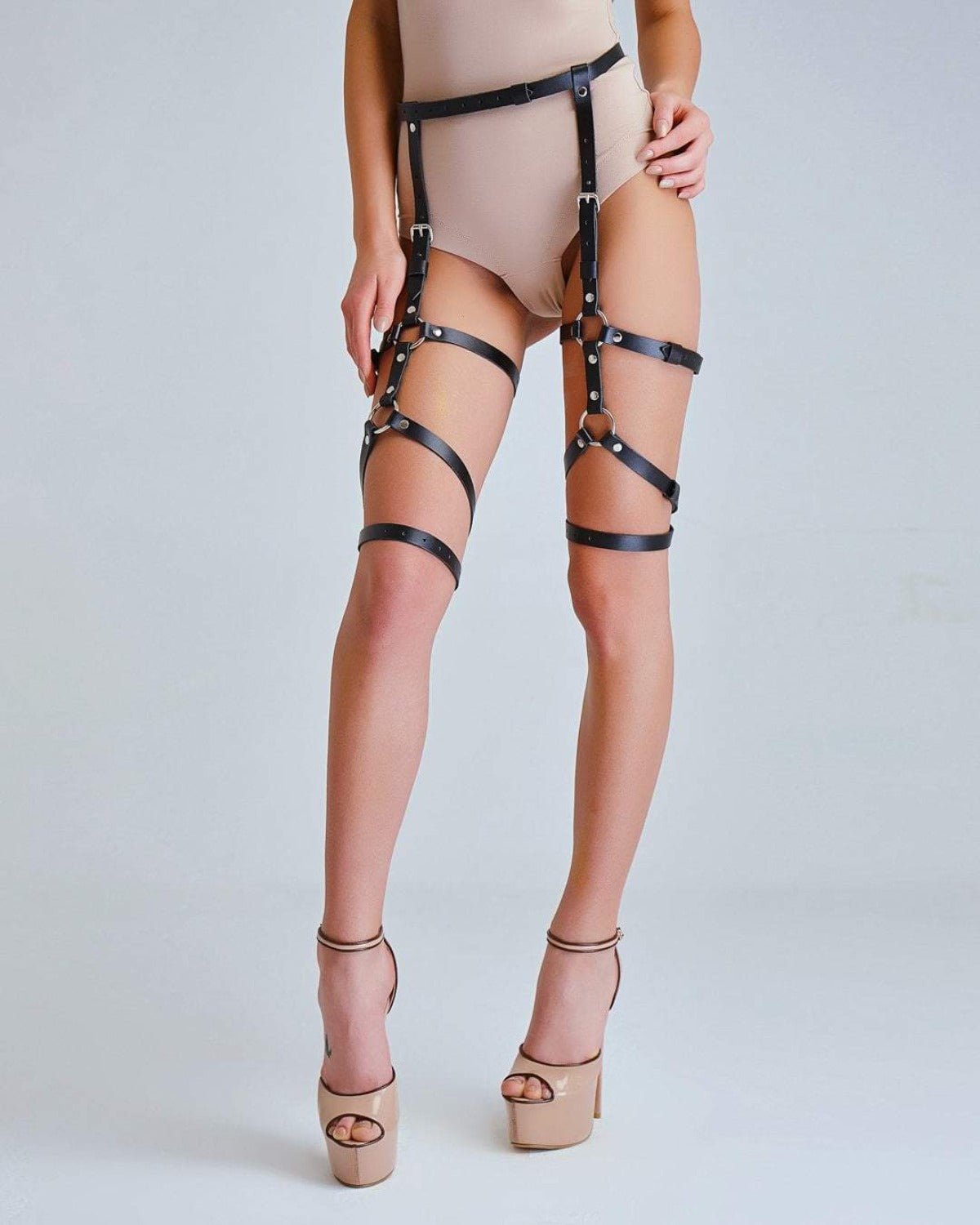 Leather Leg Garters Mora