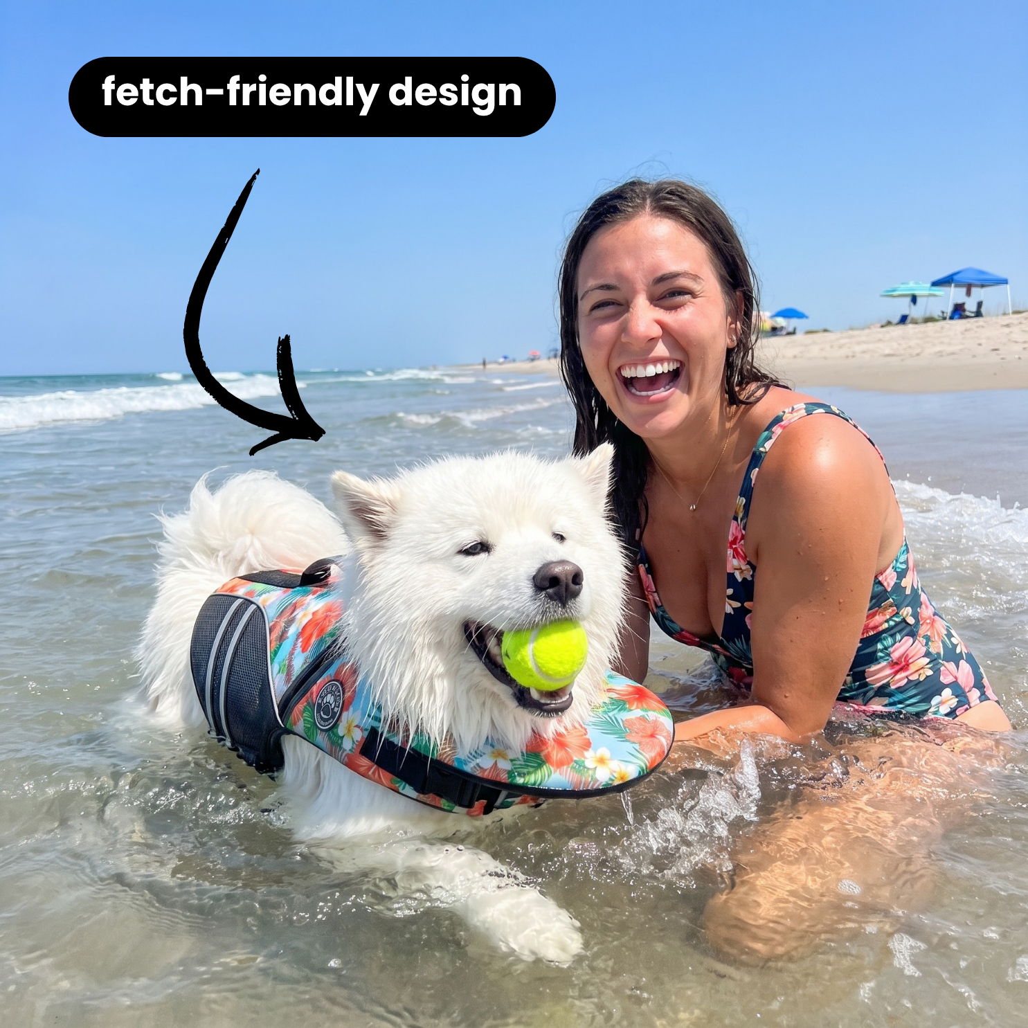 HeadUp - dog life jacket with chinlift® head rest