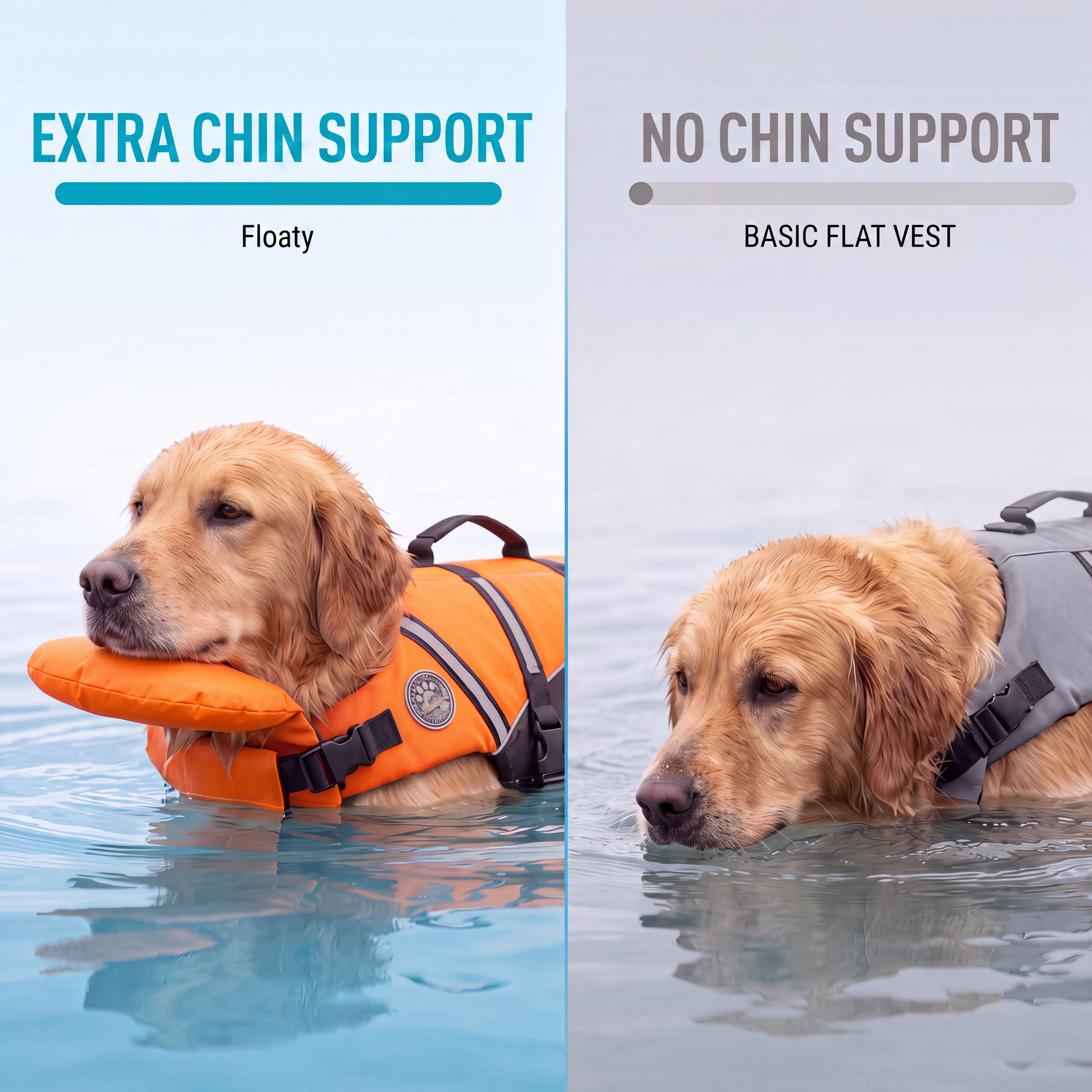 HeadUp - dog life jacket with chinlift® head rest