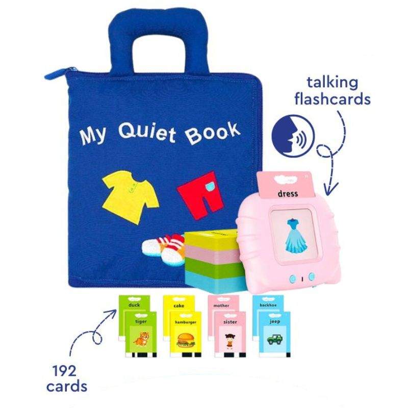 My First Portable Fun Activity Learning Montessori quiet book for toddlers with interactive skill-building pages