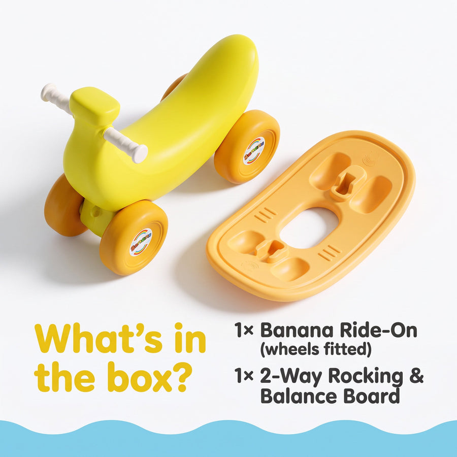 Banana-Mobile 3-in-1 Rocker, Balance Board & Ride-On