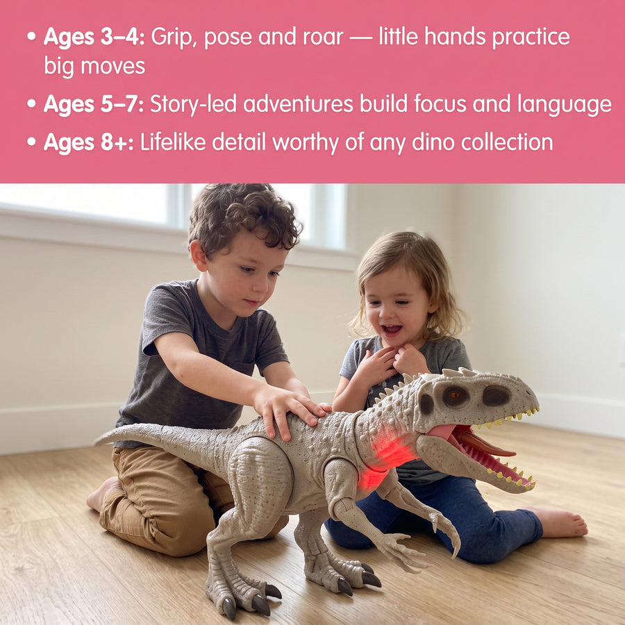 Big T-Rex Dinosaur Figure with Roar Sound & Light