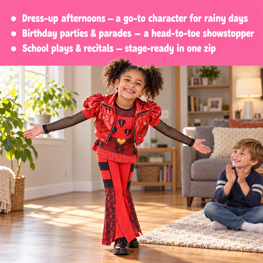 Metallic Rocker 3-Piece Costume Set
