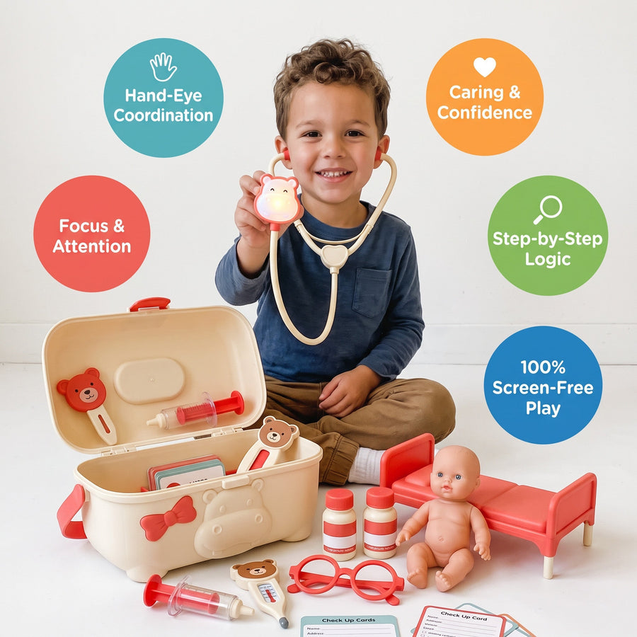 Little Doctor Play Kit with Hippo Carry Case