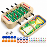 4-in-1 Wooden Tabletop Foosball Game Set – for kids ages 3+