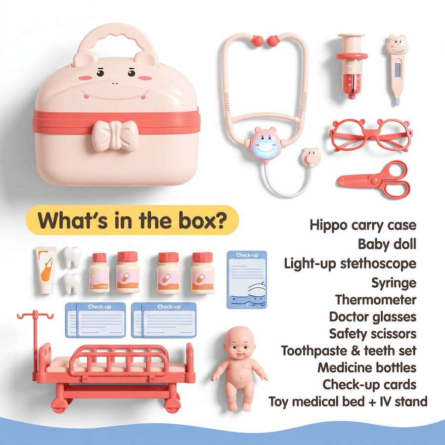 Little Doctor Play Kit with Hippo Carry Case