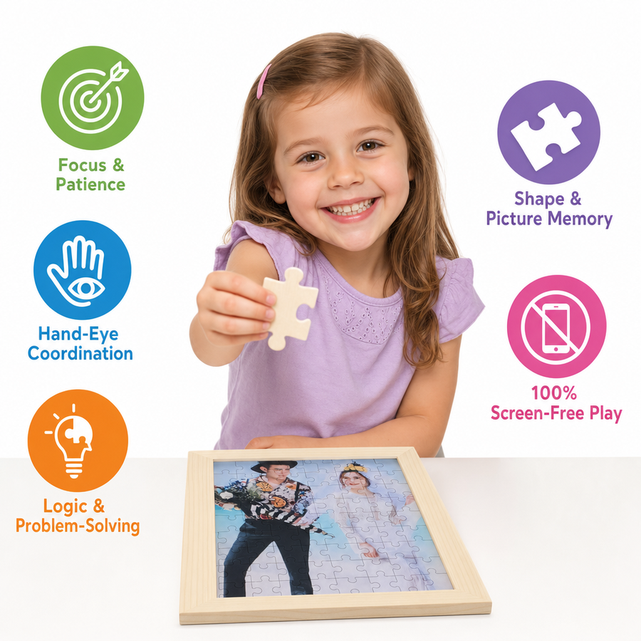 Custom Photo Wooden Puzzle 6*4 with Solid Wood Frame