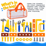 Kids Pretend Play Tool Set with Carry Bag