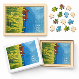 Custom Photo Wooden Puzzle 6*4 with Solid Wood Frame