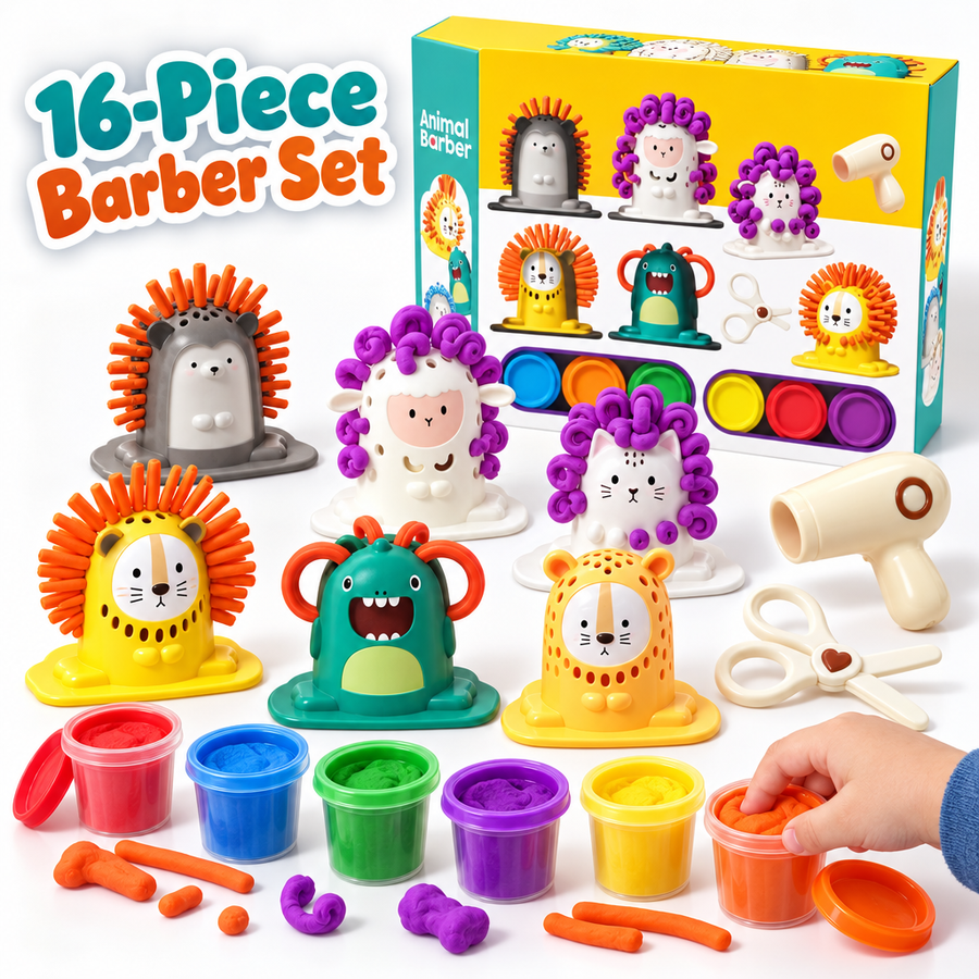 Animal Barber Clay Play Set