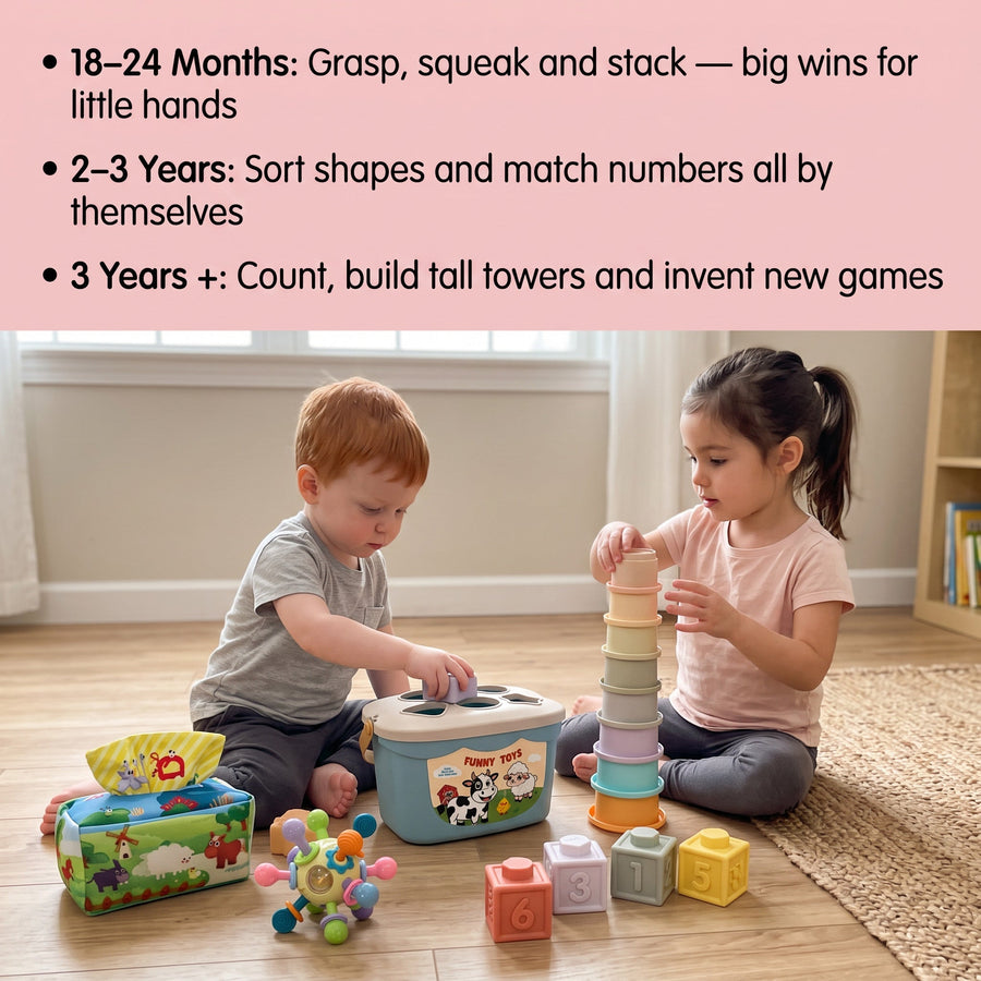 6-in-1 Soft Baby Learning Toy Set