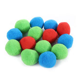 Reusable water inflated cotton balls in red, blue, and green for kids' outdoor water play set