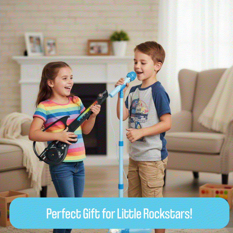 Complete Karaoke Microphone Set with LED Stand