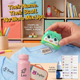 Customized name stamp TinyStamper with waterproof ink for kids' belongings