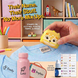 TinyStamper customized name stamp with waterproof ink for kids' belongings