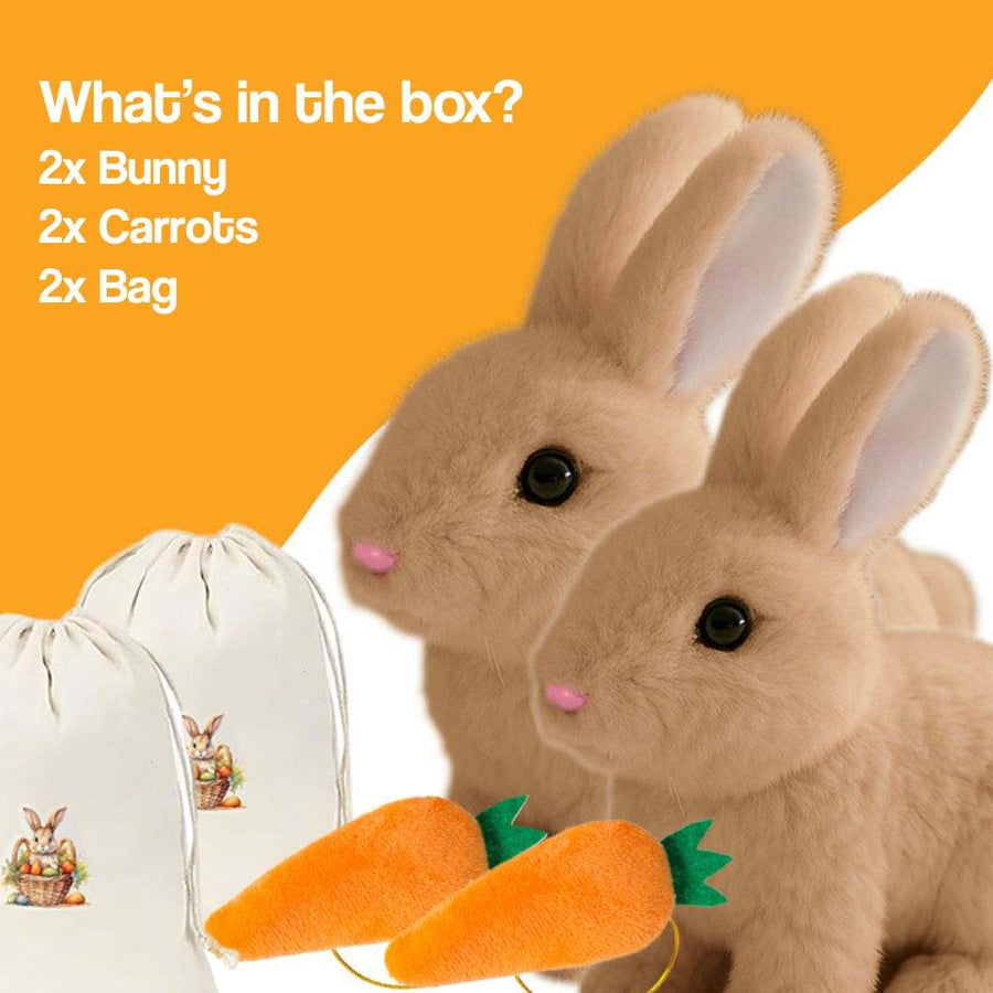 True-to-Life Interactive Bunny Pet (2-Pack)