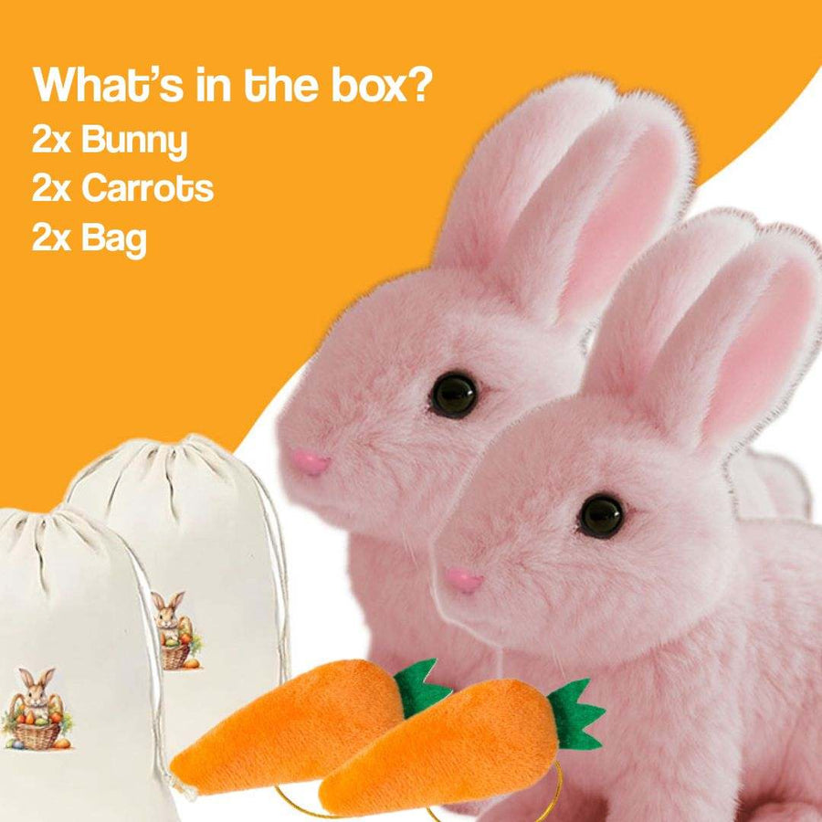 True-to-Life Interactive Bunny Pet (2-Pack)