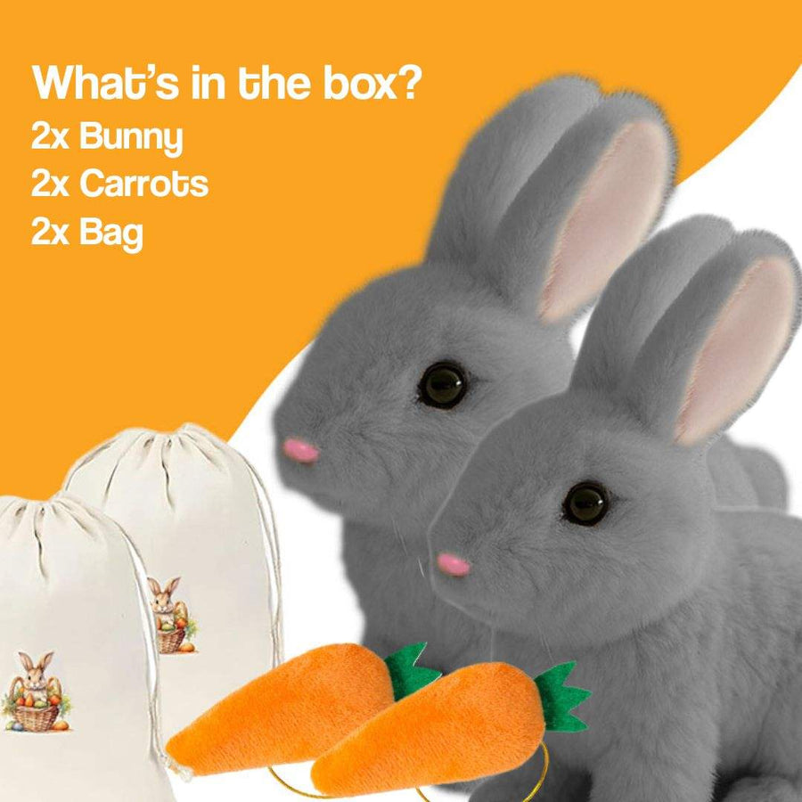 True-to-Life Interactive Bunny Pet (2-Pack)