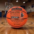 To My Grandson My Son Be Strong And Chase Your Dream | Personalized Basketball