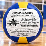 To My Granddaughter Never Forget How Much I Love You | Personalized Volleyball