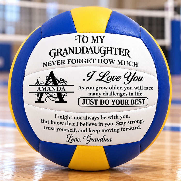 To My Granddaughter Never Forget How Much I Love You | Personalized Volleyball