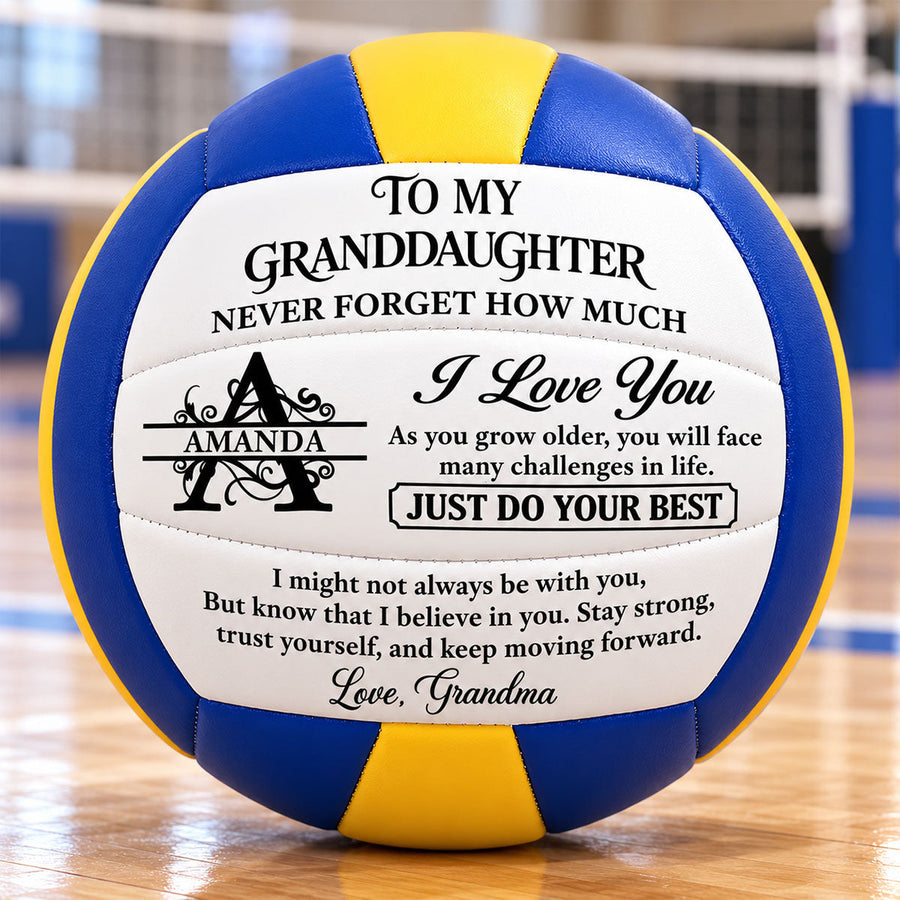 To My Granddaughter Never Forget How Much I Love You | Personalized Volleyball