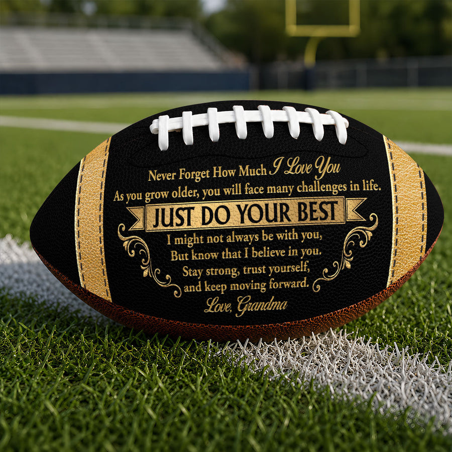 To My Grandson | Personalized Football