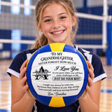 To My Granddaughter Never Forget How Much I Love You | Personalized Volleyball