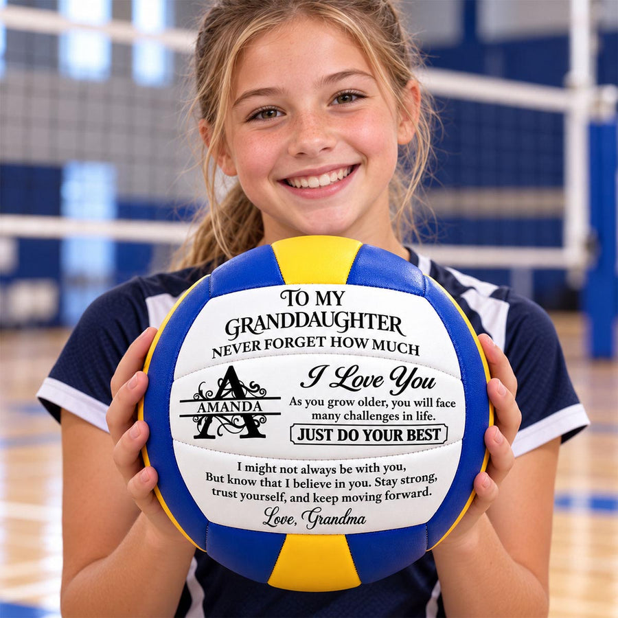 To My Granddaughter Never Forget How Much I Love You | Personalized Volleyball