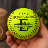 To My Granddaughter Never Forget How Much I Love You | Personalized Softball