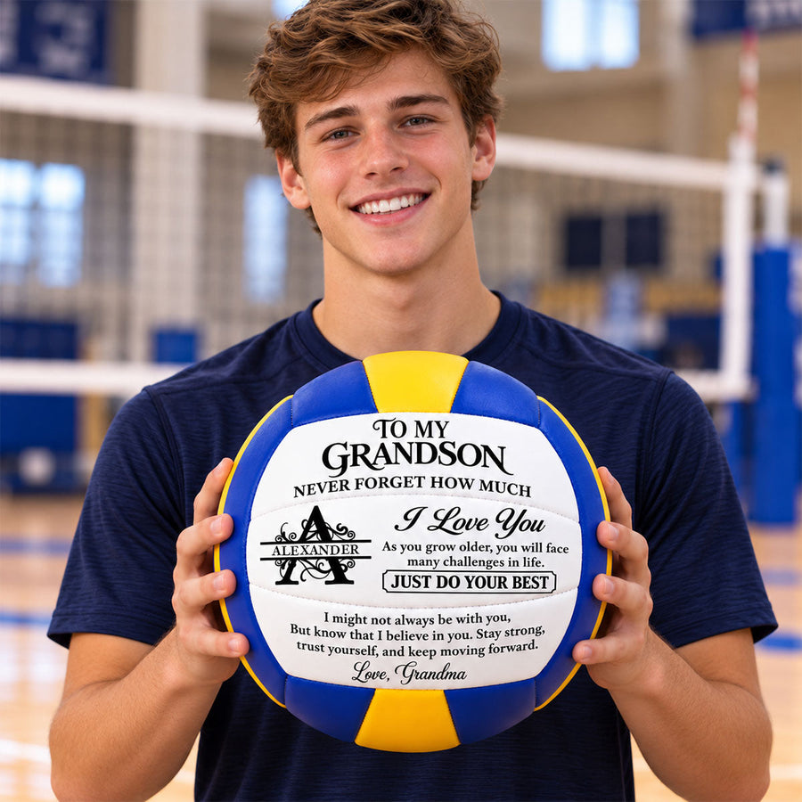 To My Granddaughter Never Forget How Much I Love You | Personalized Volleyball