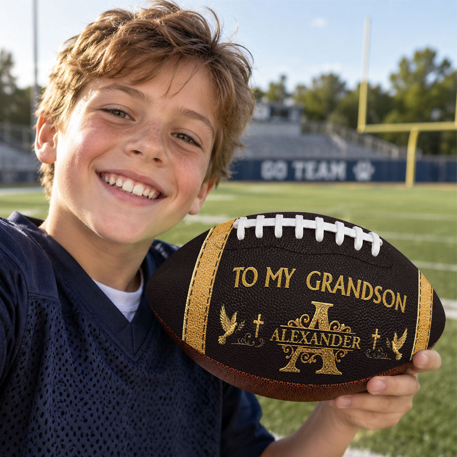 To My Grandson | Personalized Football
