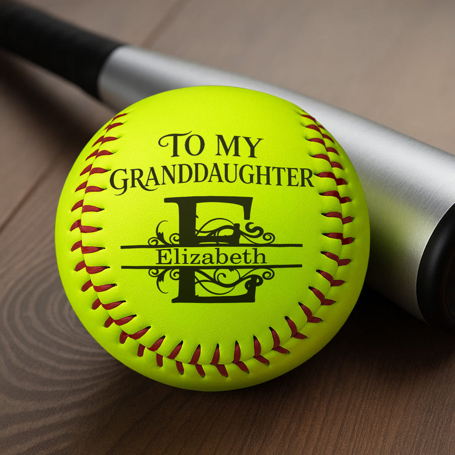 To My Granddaughter Never Forget How Much I Love You | Personalized Softball
