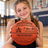 To My Grandson Never Forget How Much I Love You | Personalized Basketball