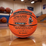 To My Grandson My Son Be Strong And Chase Your Dream | Personalized Basketball