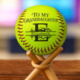 To My Granddaughter Never Forget How Much I Love You | Personalized Softball