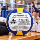 To My Granddaughter Never Forget How Much I Love You | Personalized Volleyball