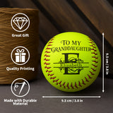 To My Granddaughter Never Forget How Much I Love You | Personalized Softball