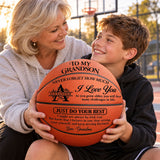 To My Grandson Never Forget How Much I Love You | Personalized Basketball
