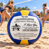 To My Granddaughter Never Forget How Much I Love You | Personalized Volleyball