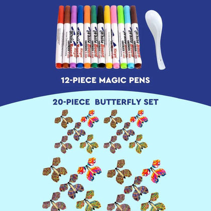 BUTTERFLIES + MAGIC PENS SET