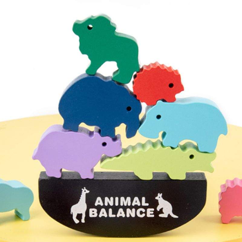 Wooden Animal Balancing Block Game (view 7)
